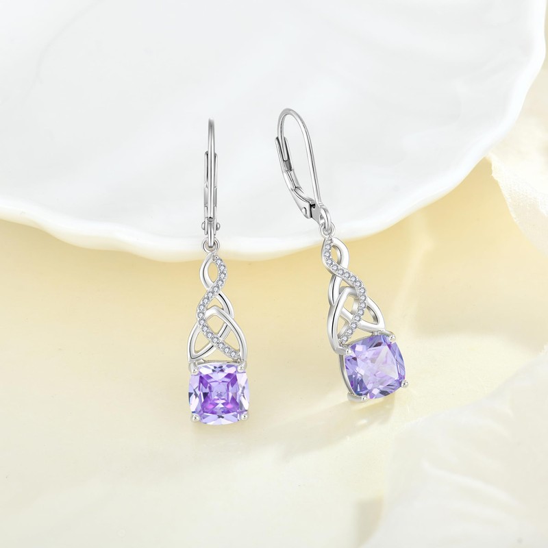 Lwsary Infinity Celtic Knot Dangle Drop Earrings 925 Sterling Silver