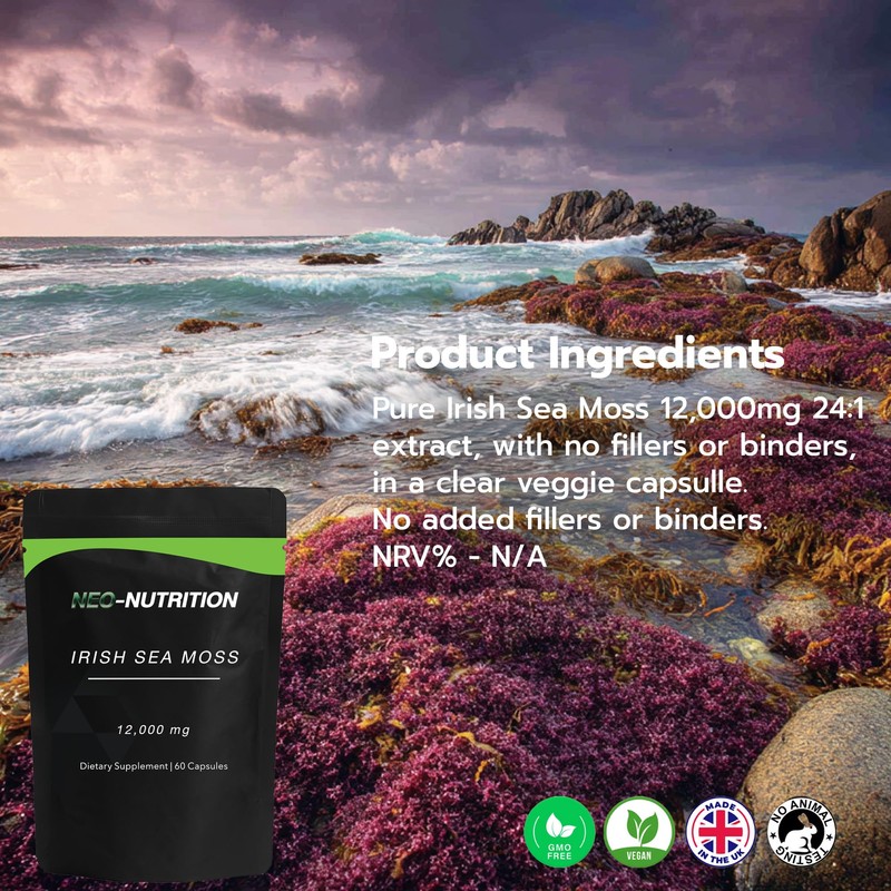 Organic Irish Sea Moss Extract 12,000mg - High Strength 25:1