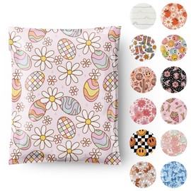 Graceful Mailers Poly Mailers 10x13 100 Pack, Waterproof & Tear Resistant Mailing Envelopes for Small Business Supplies, Shipping Bags for Clothes, Cute Shipping Bags for Small Business, Easter Egg