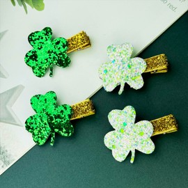 INLOLLY 4PCS St Patricks Day Hair Accessories, Hair Clips for St Patrick's Day Outfit