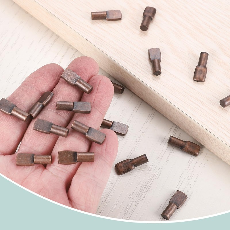 sourcing map 20Pcs Shelf Support Pegs, 5mm Spoon Shape Shelf