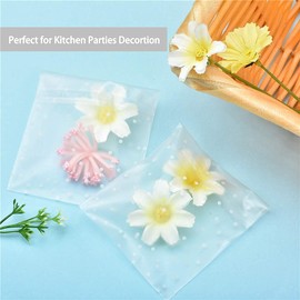 Bolsas para Galletas Bolsas Transparentes de Celofán 200 Unidades Bolsas Autoadhesivas para Galletas Bolsas de Celofán para Tratar Bolsas de Plástico para Pastelería de Lunares Blancos Autoadhesivas para Pastelería Bolsas de Regalo para Fiestas para Rega
