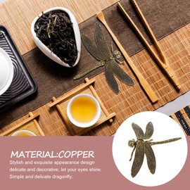 Light House Decorations for Home Mini Brass Dragonfly Figurine Small Vintage Animal Tiny Retro Dragonfly Good Luck Figure Housewarming for DIY Crafts Furniture Handle Decor