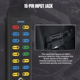 AUTOOL OBD2 Breakout Box OBDII Detector de protocolo para monitorear señales de protocolo/potencia/tierra, herramienta de escaneo de diagnóstico de fallos para todos los vehículos OBDII