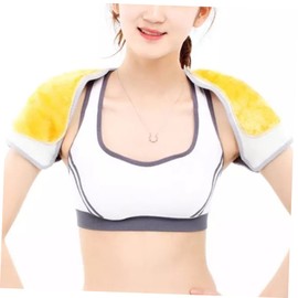 Gatuida Shoulder Warmer Support Wrap Bamboo Charcoal Fiber Fleece Lined Thickened Pad for Sports and Comfort Anti-skid Design for Cold Weather Use