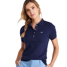 vineyard vines Women's Polo, Nautical Navy