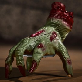 Halloween Animatronics Crawling Zombie Hand - Sound Activated with Creepy Sound,Halloween Scary Fake Hand Props, Haunted House Holiday Party Horror Severed Hand Decor for Indoor/Outdoor, Yard Lawn