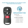 Keyless2Go 2 New Replacement Keyless Entry Remote Car Key Fob
