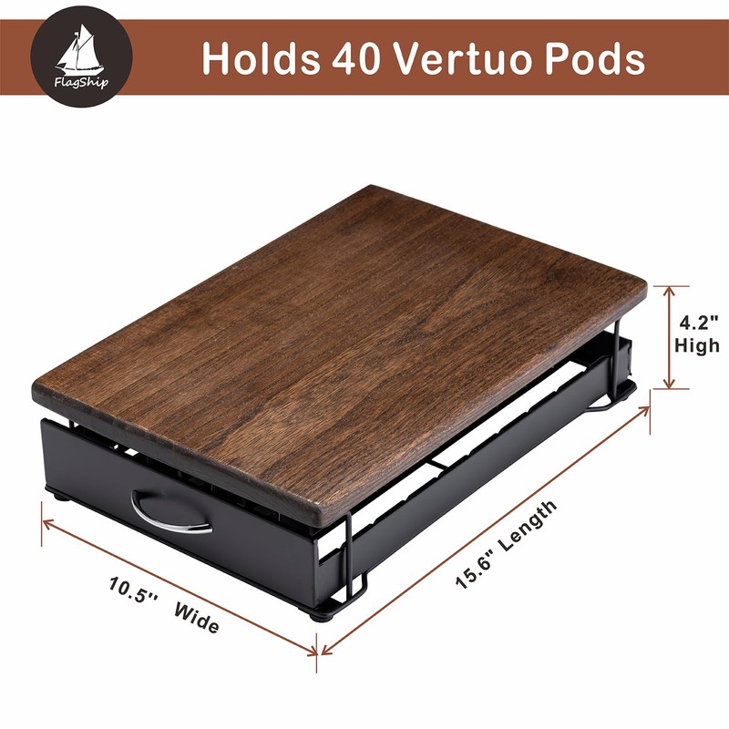 FlagShip for Nespresso Pod Drawer Vertuo Pod holder Coffee Pod