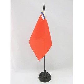 Socialist Republic of Bosnia and Herzegovina 1945-1992 Table Flag 4'' x 6'' - bosnian Desk Flag 15 x 10 cm - Black plastic stick and base - AZ FLAG