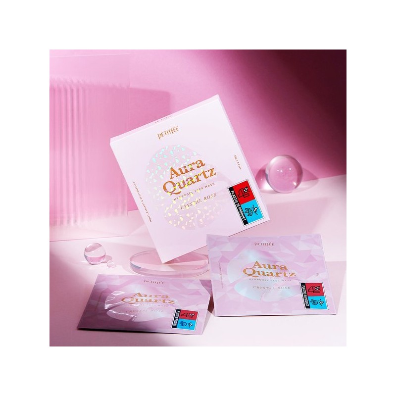 PetitPie 아우라 쿼츠 하이드로겔 마스크팩 크리스탈로즈 Aura Quartz Hydrogel Mask