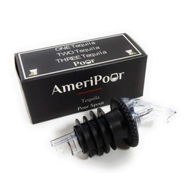 Ameripour - Speed Pourer - Patron Pour Spout - Made 100% In The USA. Free Flow Bar Spouts That Don't Leak - No Cracks, Just A Smooth Cocktail Pour Every Time. (Clear)