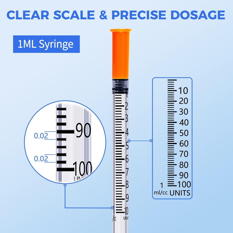 1 ML 31G 5/16 in (8 mm) Syringe, Disposable Individually