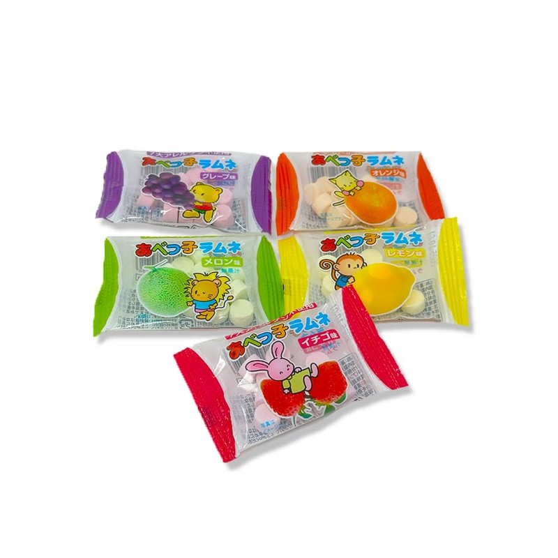Abekko Ramune - 50 x 5g Bags 5 Flavors Melt