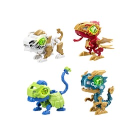 Silverlit YCOO 88088 BIOPOD GEO by, Guardians of The Orient, 4 Electoral Dinosaur Figures, Light and Sound Effects, 9 cm, from 5 Years