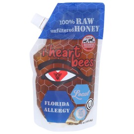 I HEART BEES - Allergy Blend Honey - 16 Ounces - Raw and Unfiltered Honey, Kosher Certified