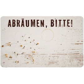 Inkognito Frühstücksbrettchen 23 x 14 cm • 68072 ''Abräumen bitte Künstler Wilson - Schork • Dies & Das • Küche & Frühstück • Frühstücksbrettchen • Schneidebrettchen • Brettchen