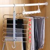 Space Saving Pants Hangers, 6 Layers Stainless Steel Rack Hanger,