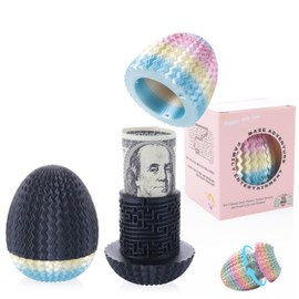 2PCS Egg Shaped Cash Maze Puzzle Gift Box - Creative Cash Easter Gifts for Teens, Easter Basket Stuffers for Kids & Adults,Money Gift Ideas,Cool Fidget Toy for Boys & Girls,Fun Way to Give Money