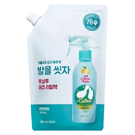 On the Body Cotton Foot Wash Your Feet Foot Shampoo Lemon Mint Fragrance Eco Refill Pack, 1 Pack, 1 Piece, 500ml / 온더바디 코튼풋 발을 씻자 풋샴푸 레몬민트향 에코 리필팩, 1개입, 1개, 500ml