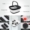 HOSPAN Collapsible Foot Spa with Heat, Bubble, Red Light, and