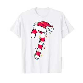 Christmas Candy Cane Santa Xmas Kids Toddler Youth Women Men T-Shirt
