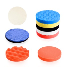 Rodison 150 mm polishing sponge, 9 pieces polishing attachment, cordless screwdriver, polishing sponges pads, car sponges polishing pads kit for grinding, polishing, waxing and sealing glaze