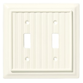 Brainerd 126359 Beadboard Double Toggle Switch Wall Plate / Switch Plate / Cover