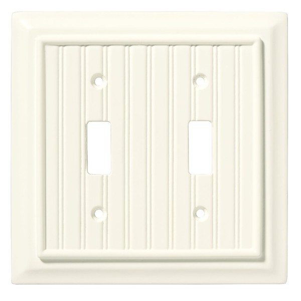 Brainerd 126359 Beadboard Double Toggle Switch Wall Plate / Switch Plate / Cover