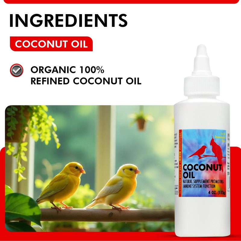 Morning Bird Coconut Oil for Birds 4 oz – Supports
