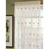 Creative Linens Embroidered Lace Roses Floral Window Curtain Panel with