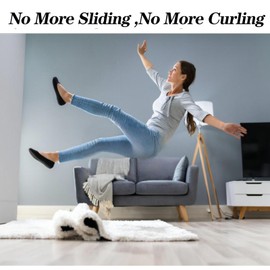 Rug Gripper Pads Non Silp Rug Pads Carpet Tape for Area Rugs Anti Slip Rug Grips Reusable and Washable No Damage Double Sided Rug Corner Grippers Rug Tape for Hardwood Floors Tile Floors Carpet 4 Pcs