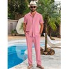 LecGee 2 Piece Outfits for Mens Tracksuit Shirt and Pants