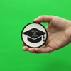 Class Of 2022 Script In Graduation Cap Round Embroidered Iron