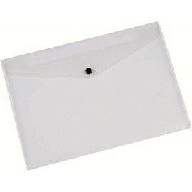 Q-Connect A4 Document Folder Plastic Clear Popper KF01244Q - Pack of 12