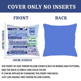 Bommex Dad Gift Ideas Gift for Dad Father from Daughter Son Double-sided Dad Cushion Cover throw Pillow Cover Dad Birthday Gift (DAD)