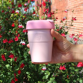 KeepCup Thermal - Vacuum Insulated Stainless Steel, Reusable Coffee Cup with Splashproof Sipper Lid, Medium 12oz/340ml - Rose Pink