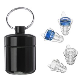 2 Pairs High Fidelity Concert Ear Plugs Black Ear Plugs with Fitler, Hearing Protection for DJs, Nightclub, Concert, Motorcycles