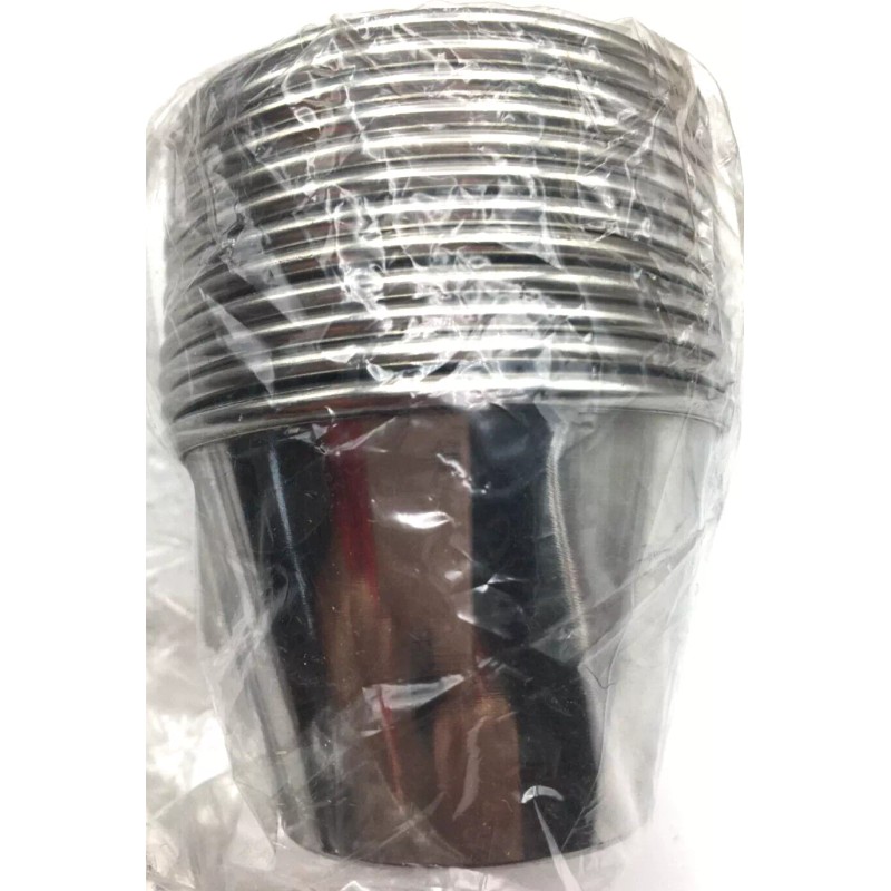 Don 2.5 Oz. Stainless Steel Sauce Cups Lot of 60