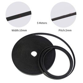 iMetrx GT2 Belt 10 mm x 5 m with GT2 Timing Belt Pulley for 3D Printer GT2 Belt 10 mm