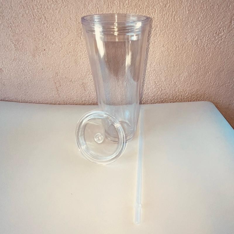 24oz Acrylic double walled snow-globe 5pk Drinkware