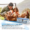 Kinchoix Chicken Nesting Box for Laying Eggs 3 Holes Metal