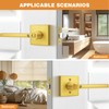 Probrico Gold Privacy Door Handle Lockset Heavy Duty Square Satin