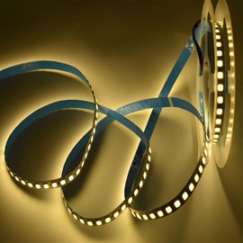 LED Light Strip, 16.4ft 600 Units SMD 5054 LEDs(5050 Upgraded), 16000LM Flexible 12V DC Light Strips, LED Ribbon, DIY Christmas Home Kitchen Indoor Party Decoration (Waterproof IP65, Warm White 3500K)