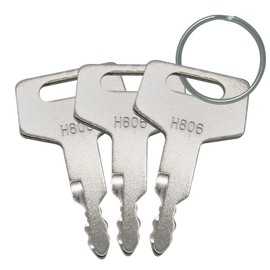 H806 180845 17001-00019 lgnition Keys Replacement for Takeuchi Excavator Loader Skid Steer, Gehl Loader New Holland Excavator and Track Loaders Heavy Equipment (3 Pack)