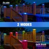 VOLISUN Solar Post Cap Light 12Pack Black: RGB Color Changing
