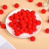 Jomnvo 100 Pieces 2CM Christmas Pom Poms Red Fluffy Pompoms