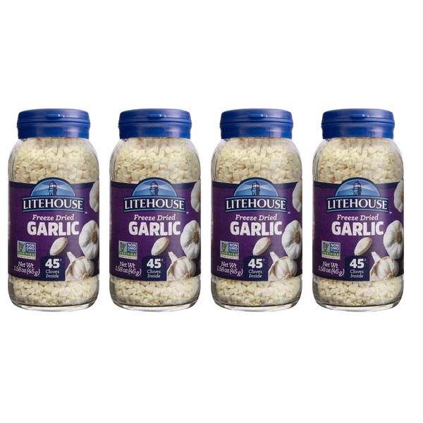 Litehouse Freeze Dried Garlic, 1.58 Ounce, 4-Pack