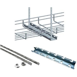 Kable Kontrol Ceiling Hanger Kits – 6” Width - Wire Mesh Tray Cable Management Rack Cords Organizer Cable Basket, Zinc Plated Steel NEC Approved for Network, Fiber Optic, Cabling Accessory