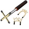Cue Stick with 3 Brass Bridge Heads, Retractable Pool Cue,